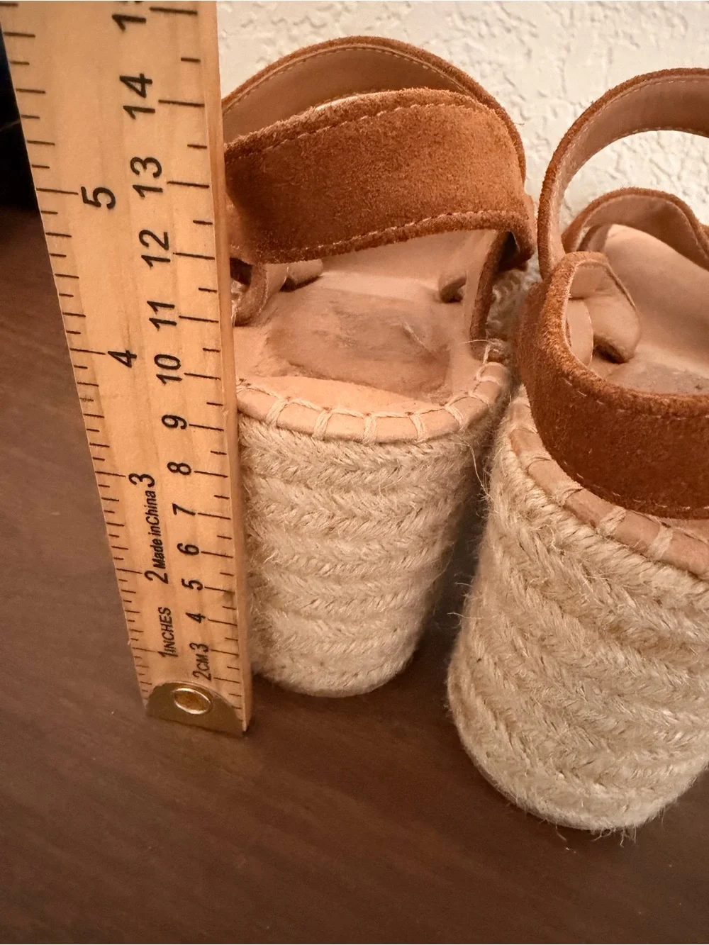 Soludos Womens Como Platform Wedge Sandals Brown suede size 6 preowned